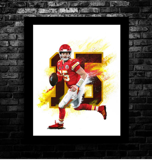 Patrick Mahomes Roll Out Limited Edition print