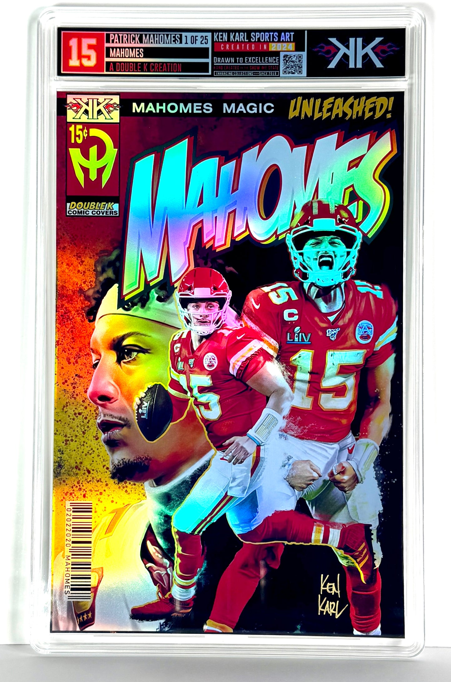 Patrick Mahomes Comic Sized Slab