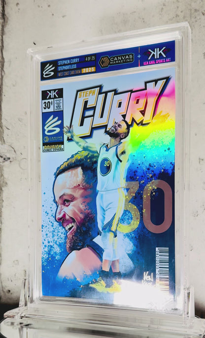 Steph Curry STEPHORTLESS comic sized foil slab 1:25